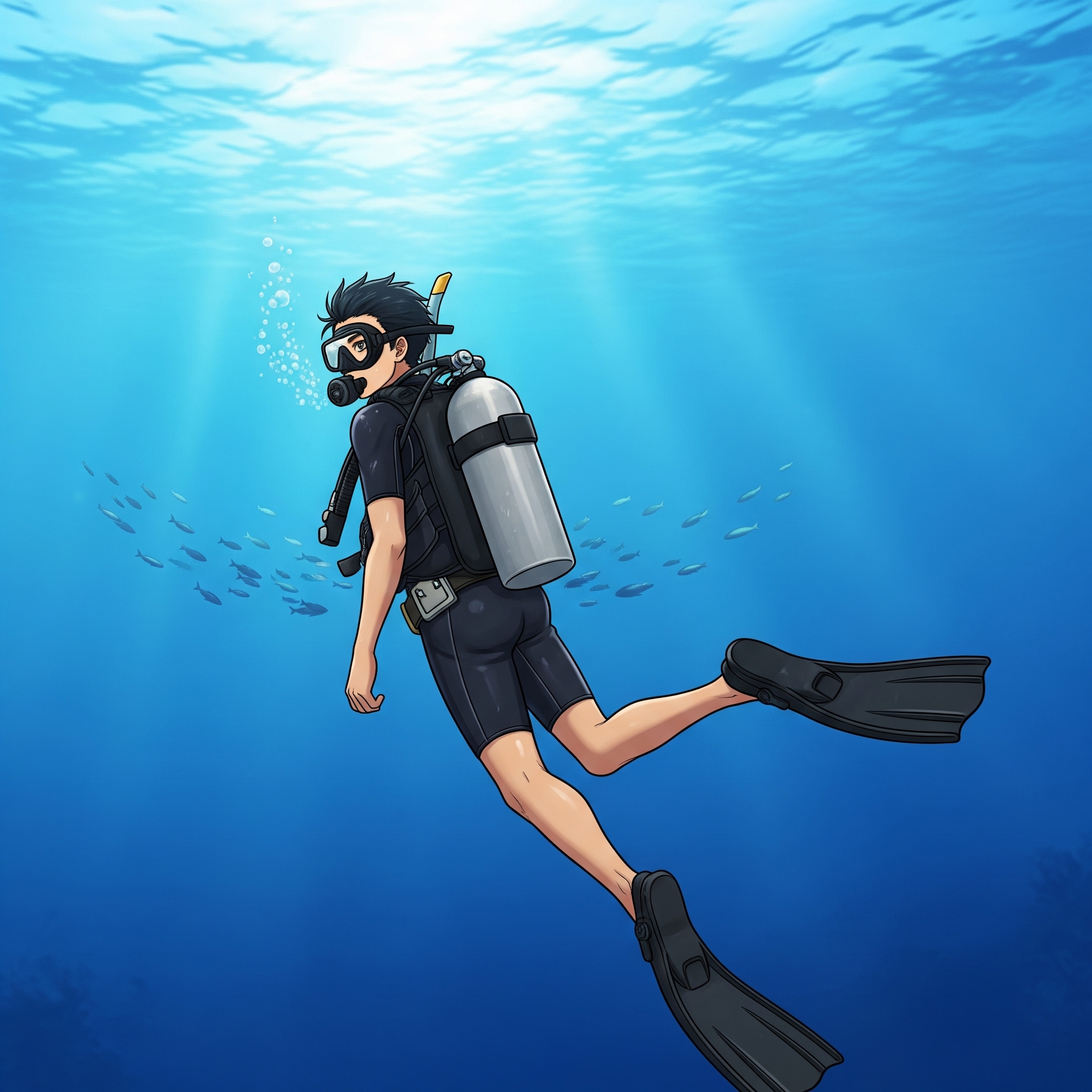 A scuba diver